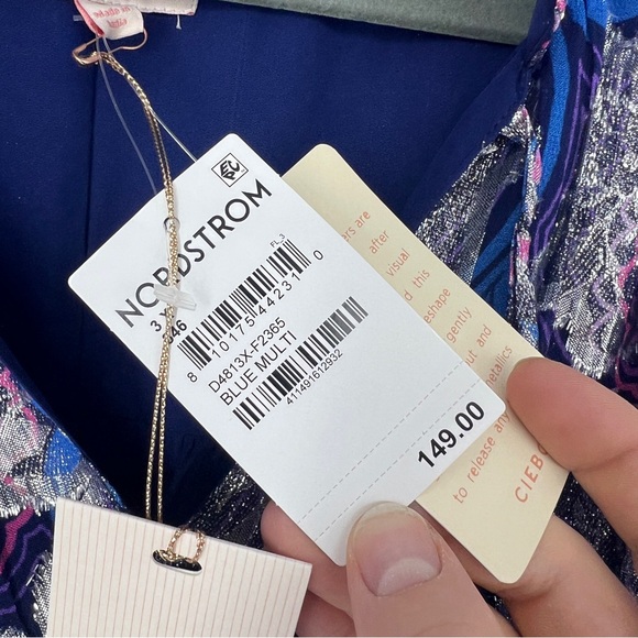 NWT Ciebon Elegant Dress in Blue and Purple - Picture 5 of 15